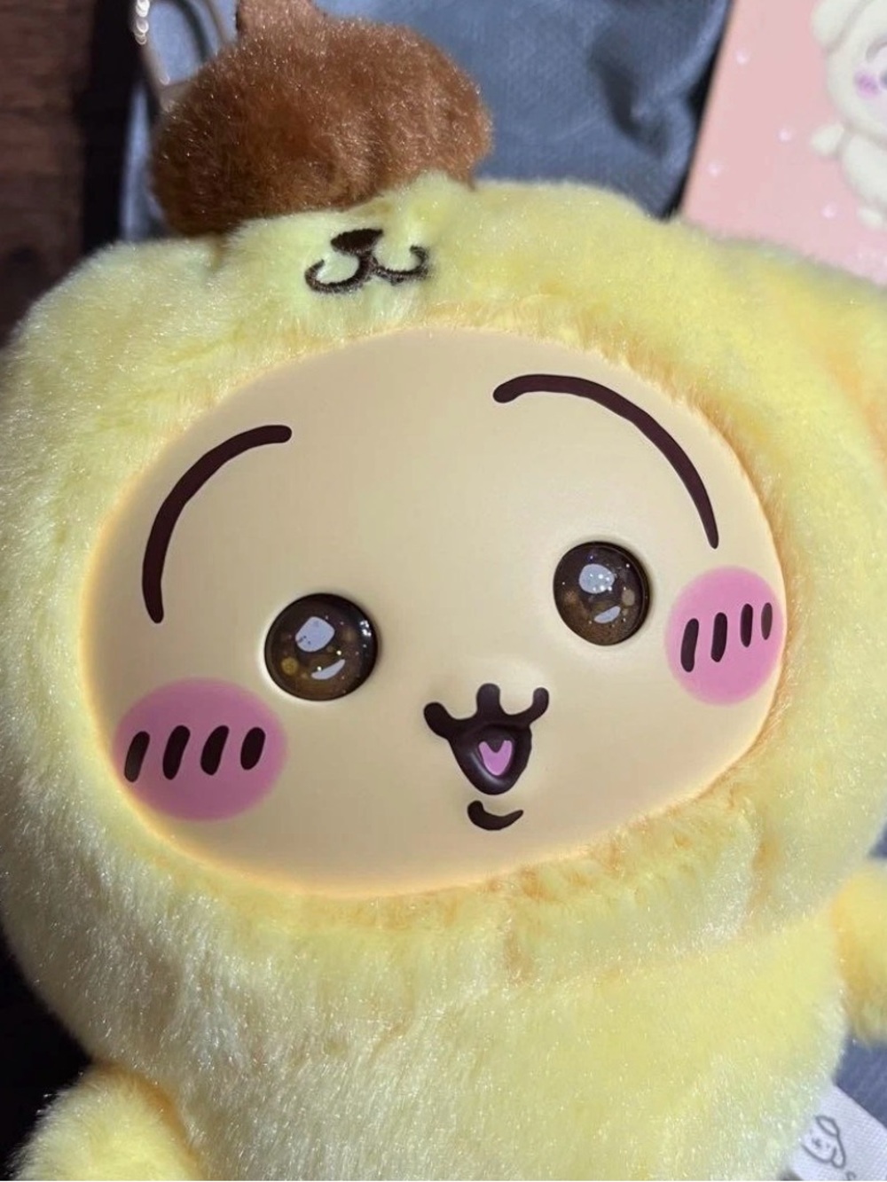 NEW Chiikawa × Sanrio Plush Keychain Kiramekko Usagi × Pom Pom Purin Japan F/S - Picture 2 of 5